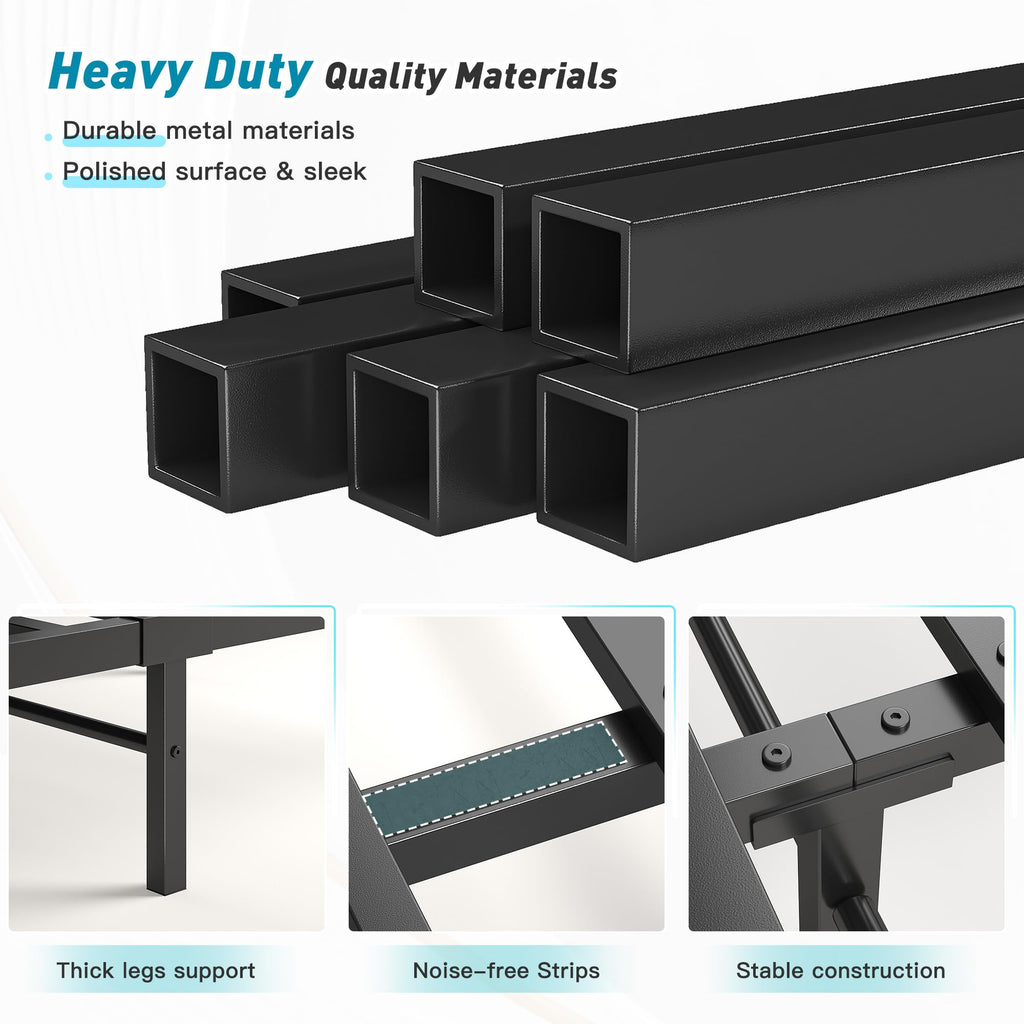 Black Queen Size Metal Bed Frame U370252