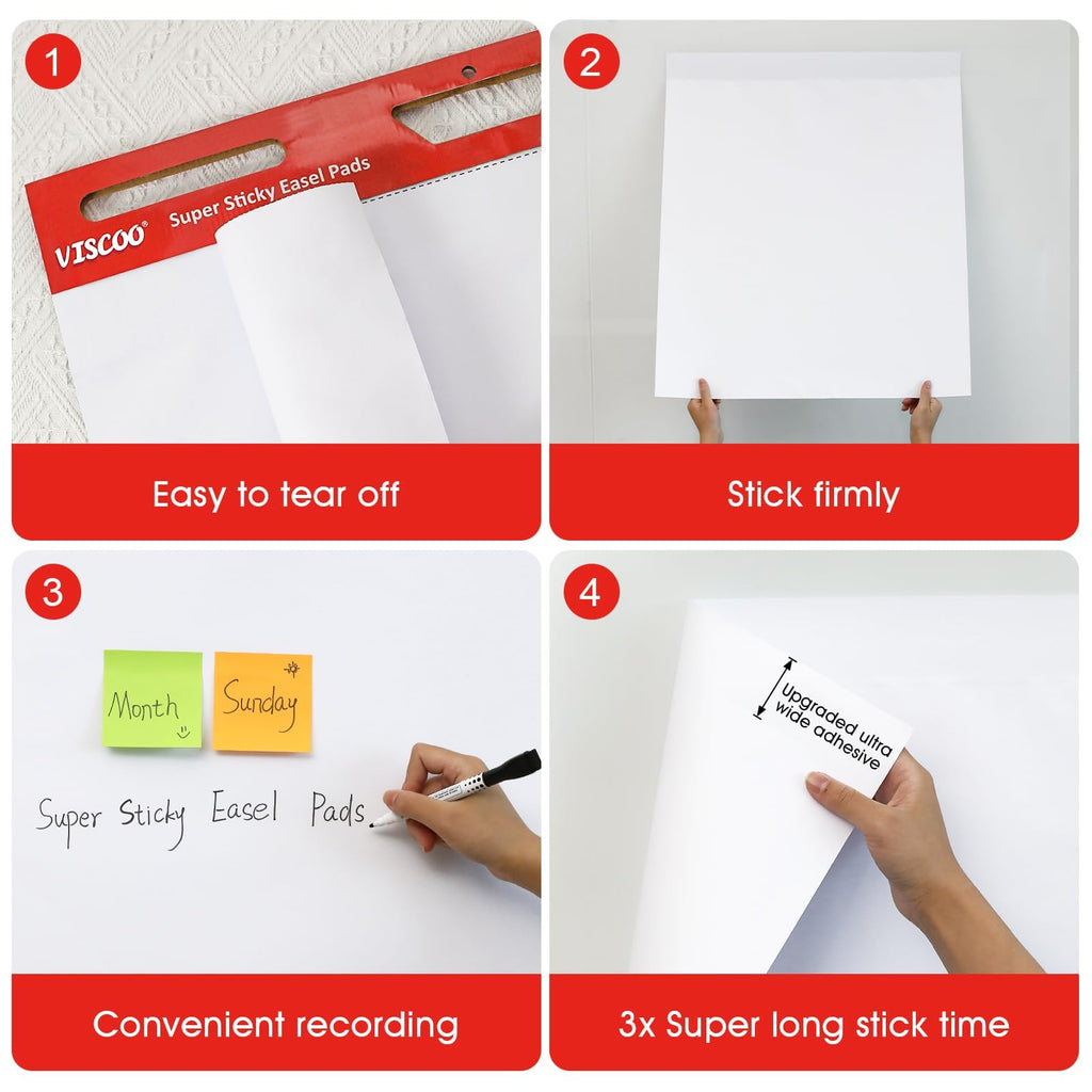 Thickened Sticky Easel Pad 25x30In 10 Pack U837212