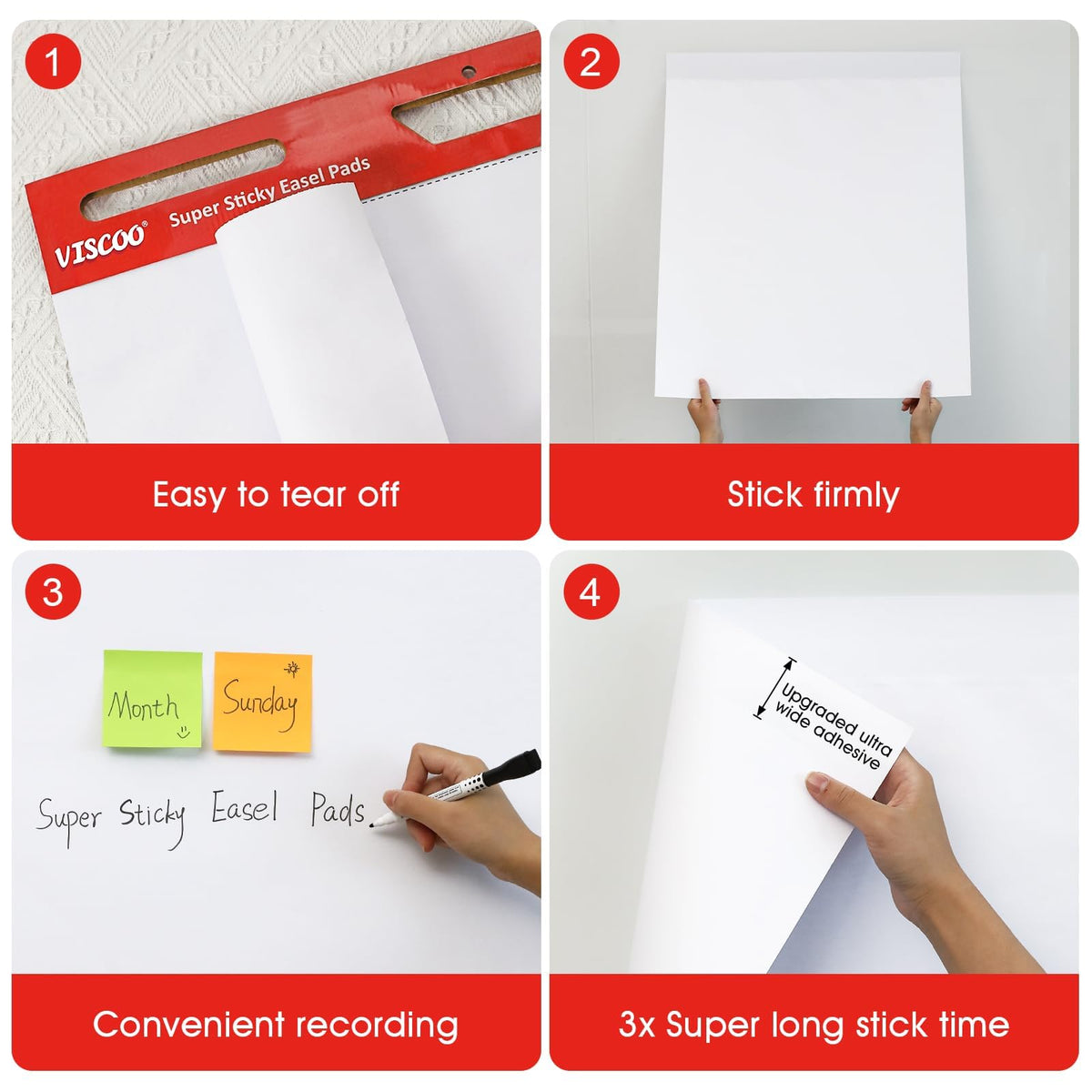 Thickened Sticky Easel Pad 25x30In 10 Pack U837212