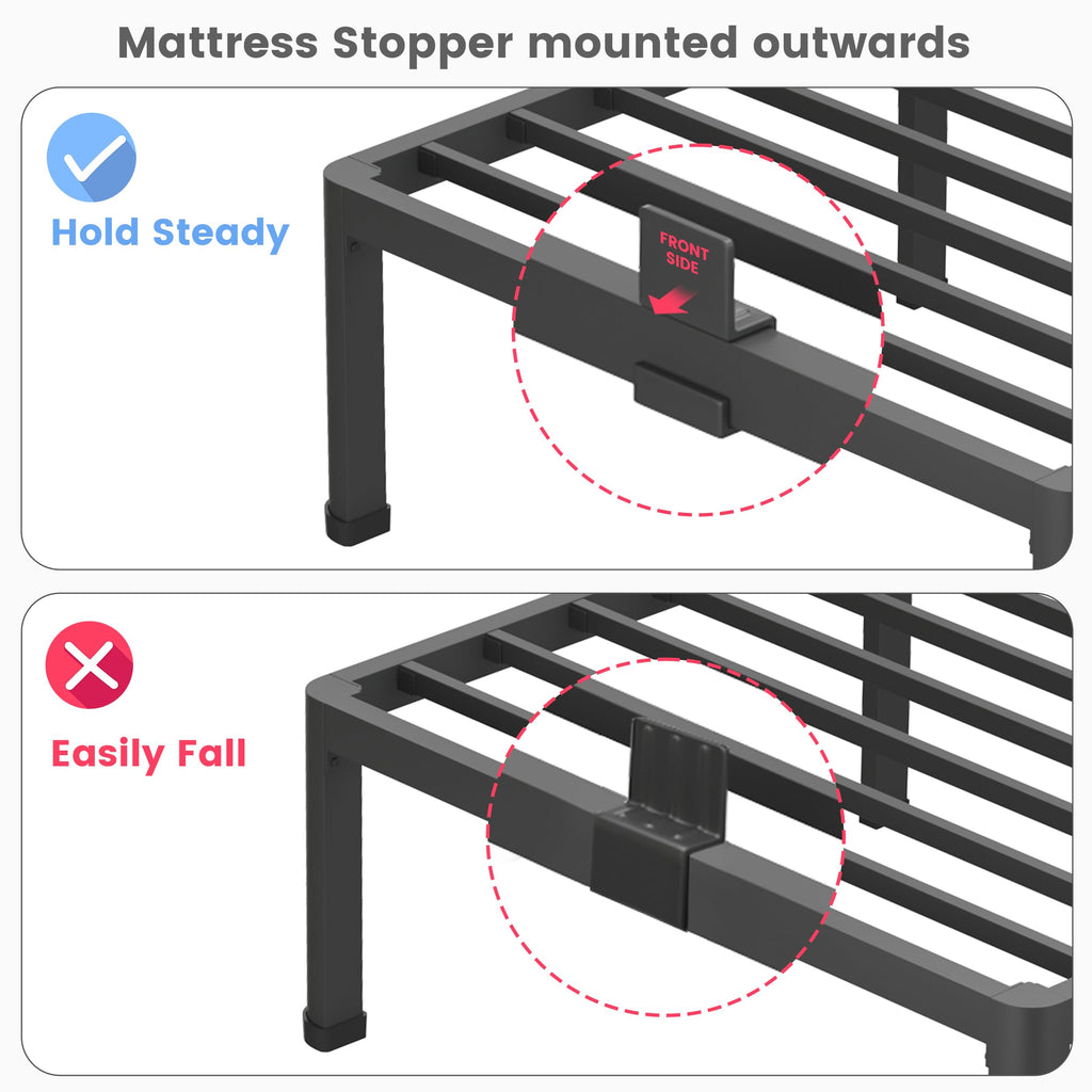 14 Inch Twin Metal Bed Frame X877