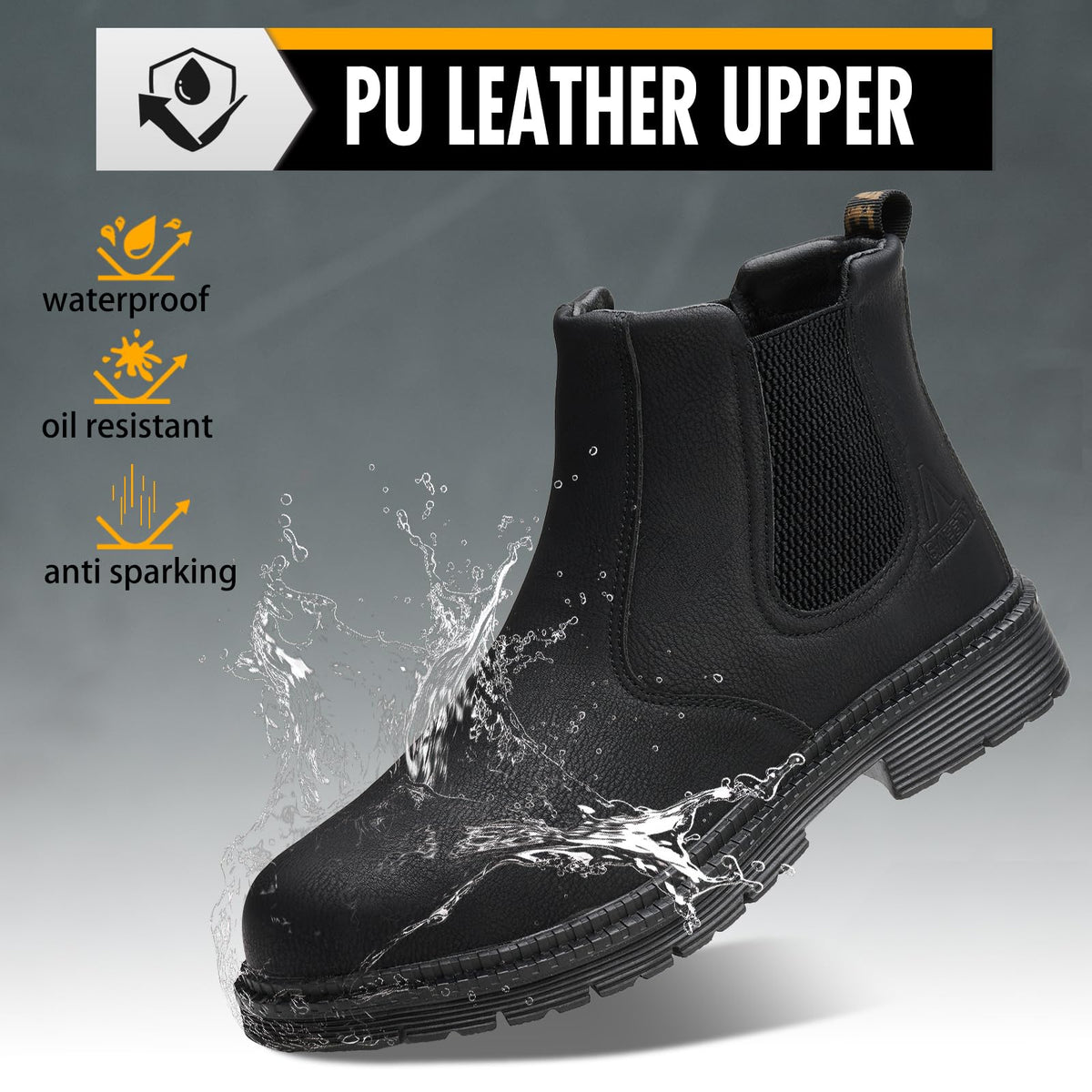Slip On Steel Toe Work Boots N4432