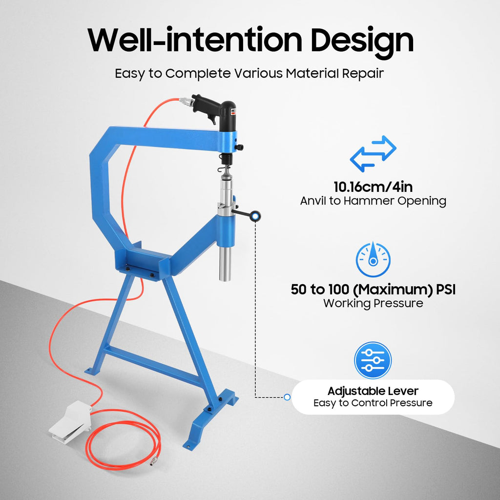Pneumatic Planishing Hammer with 1", 2", 3" Anvil Dies W564