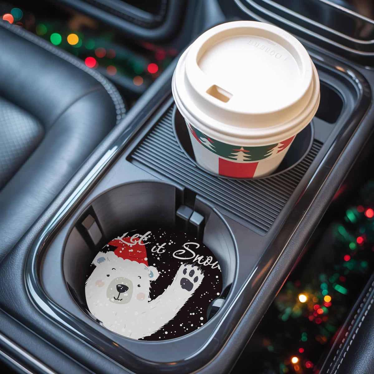 Absorbent Ceramic Stone Car Coasters Set of 2 Y487