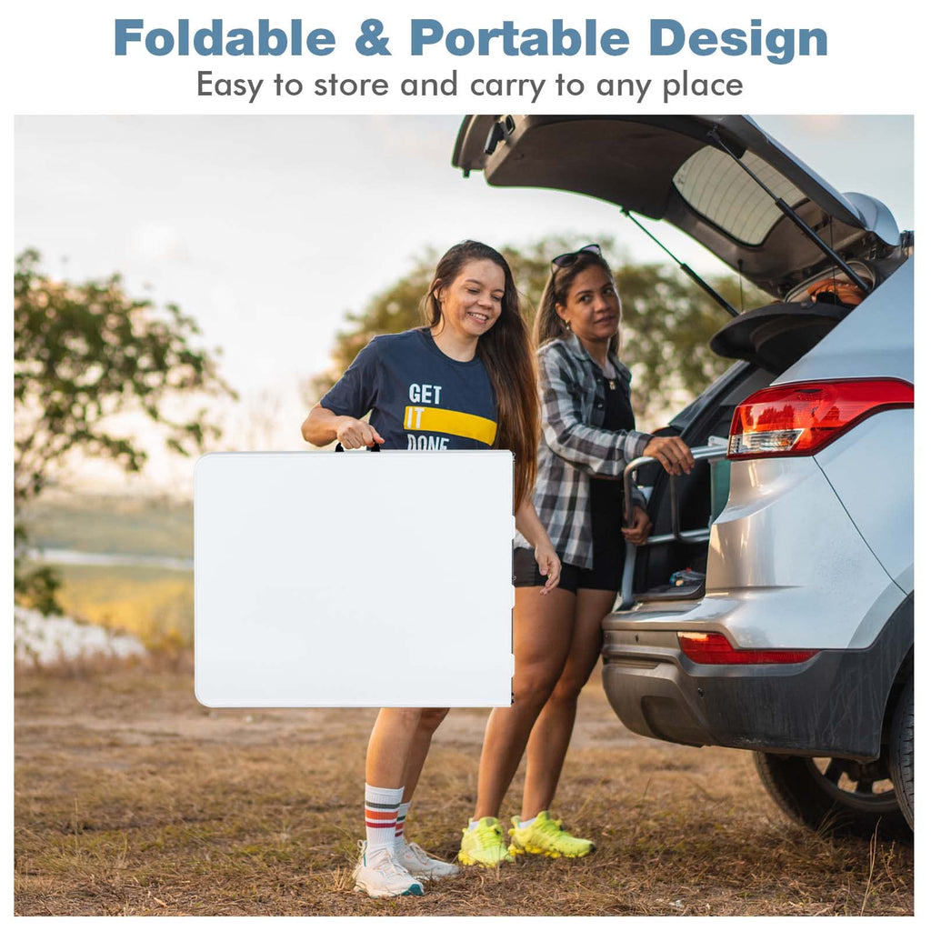 White 6ft Folding Plastic Table B8046