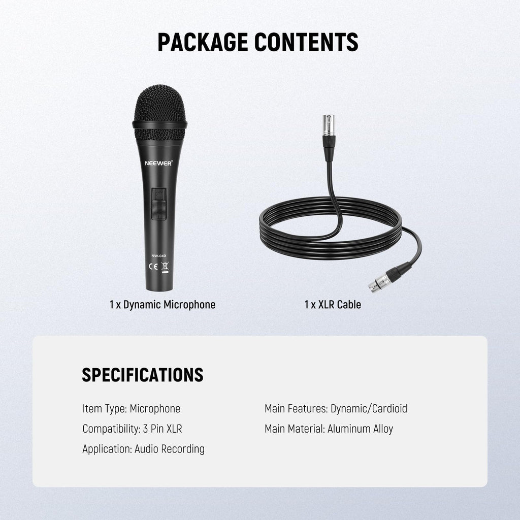 Cardioid Dynamic Microphone with XLR Cable J473067