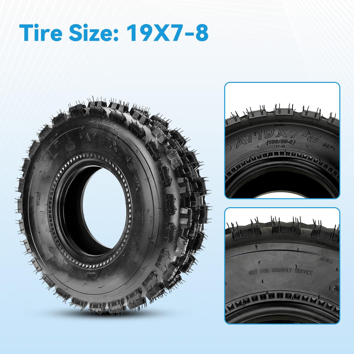 19x7-8 Mini Bike Tire Tubeless C2433
