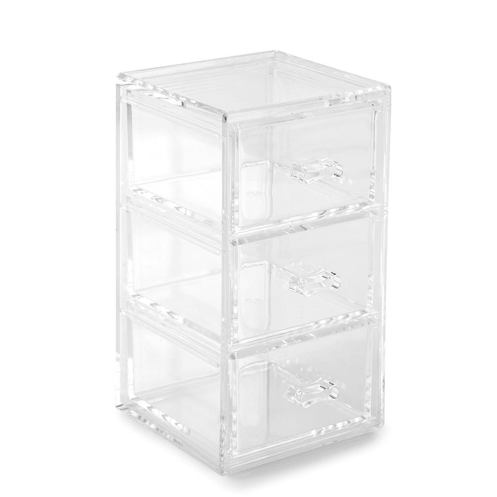 Clear Stackable 3-Drawer Acrylic Organizer O132336