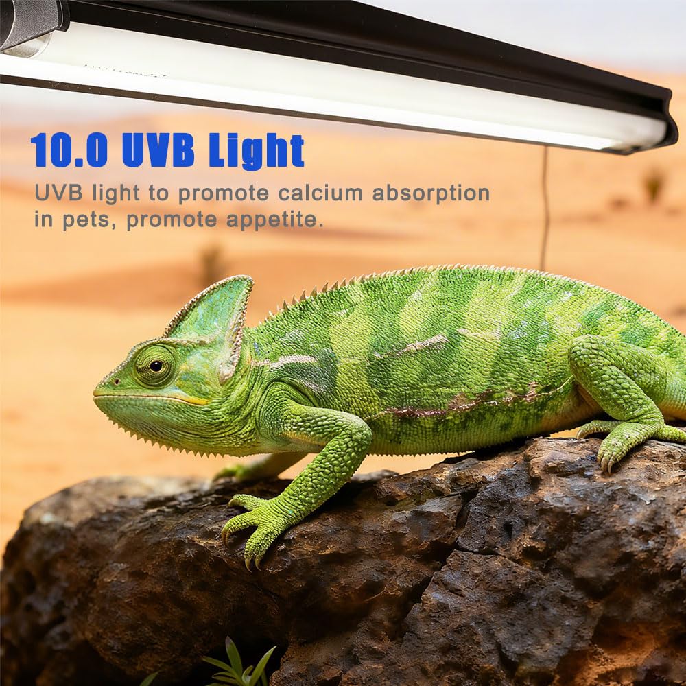 15W T8 UVB 10.0 Reptile Light Fixture Combo Kit D33458
