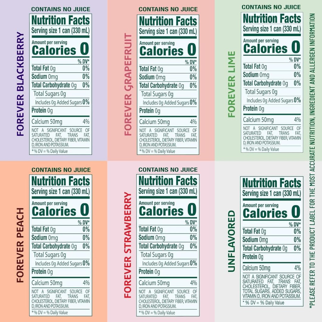 Flavored Sparkling Water 6 Flavor Variety Pack 18 Count P743955
