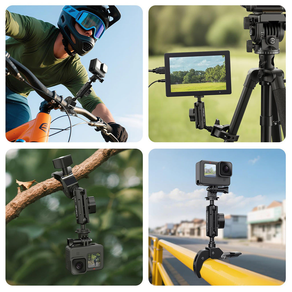 Super Clamp Camera Mount with 360° Dual Ballhead Magic Arm U130