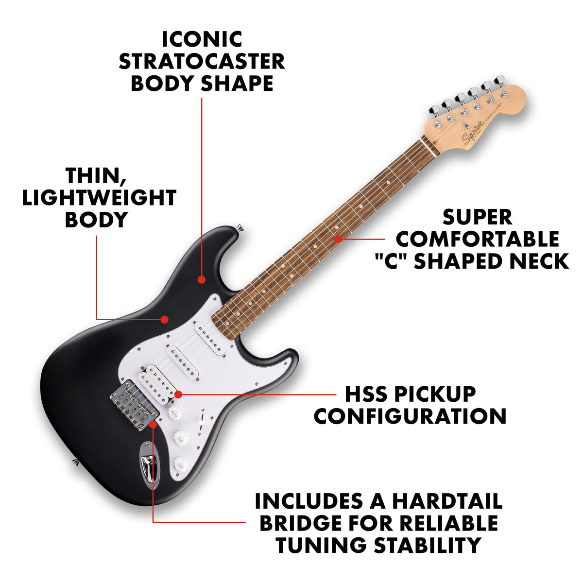 Black HSS Electric Guitar Y9192