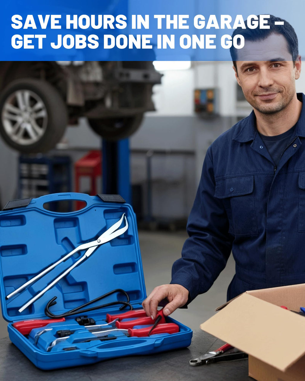 10-Piece Drum Brake Tool Kit with Case & Gloves G82670