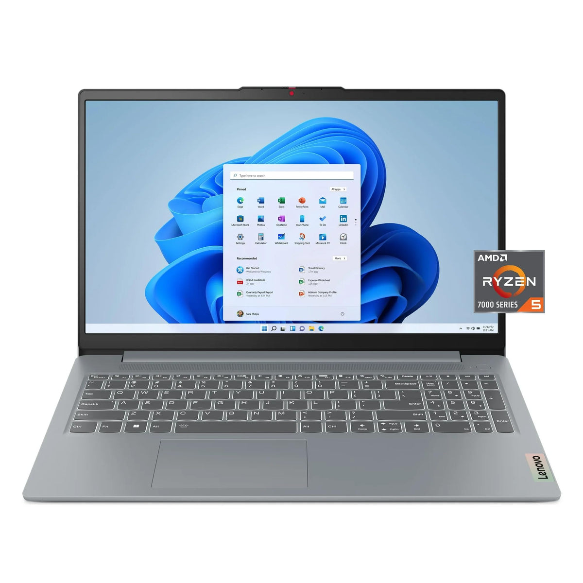 15.6" FHD Touch Laptop AMD Ryzen 5 8GB DDR5 RAM 512 SSD Windows 11 E3887