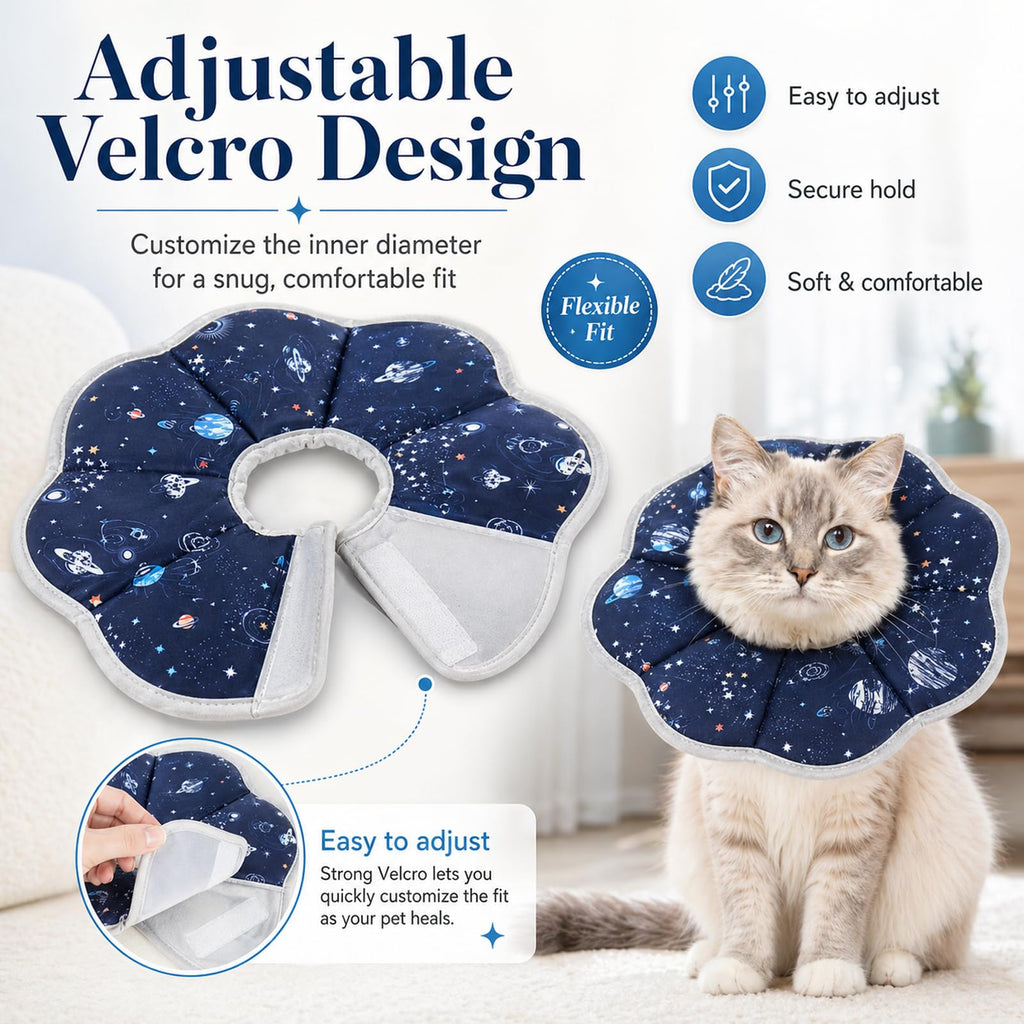 Soft Cat Recovery Cone Collar for Small Medium Cats W7098
