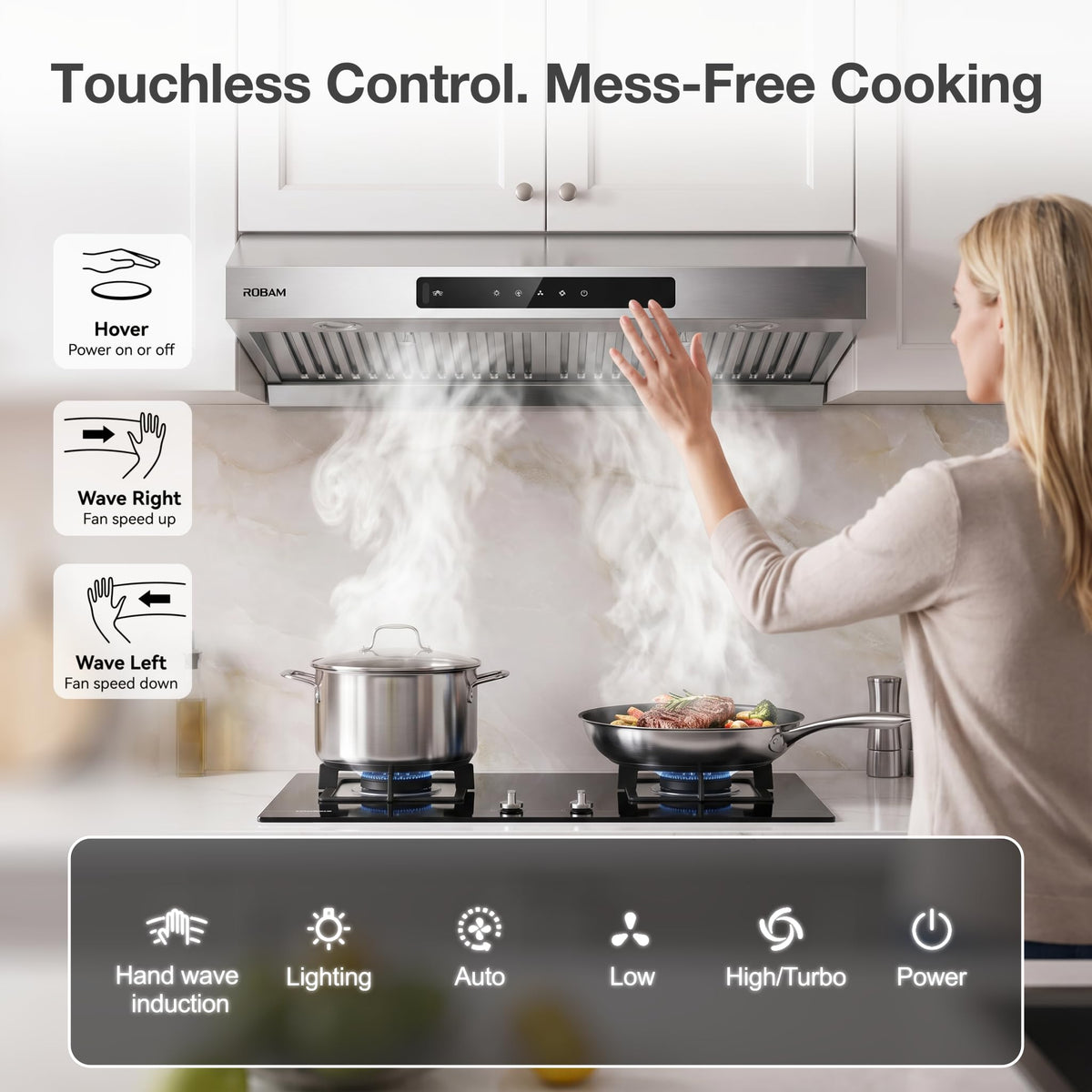 30 Inch 1000 CFM Under Cabinet Ducted Stainless Steel Range Hood B74730