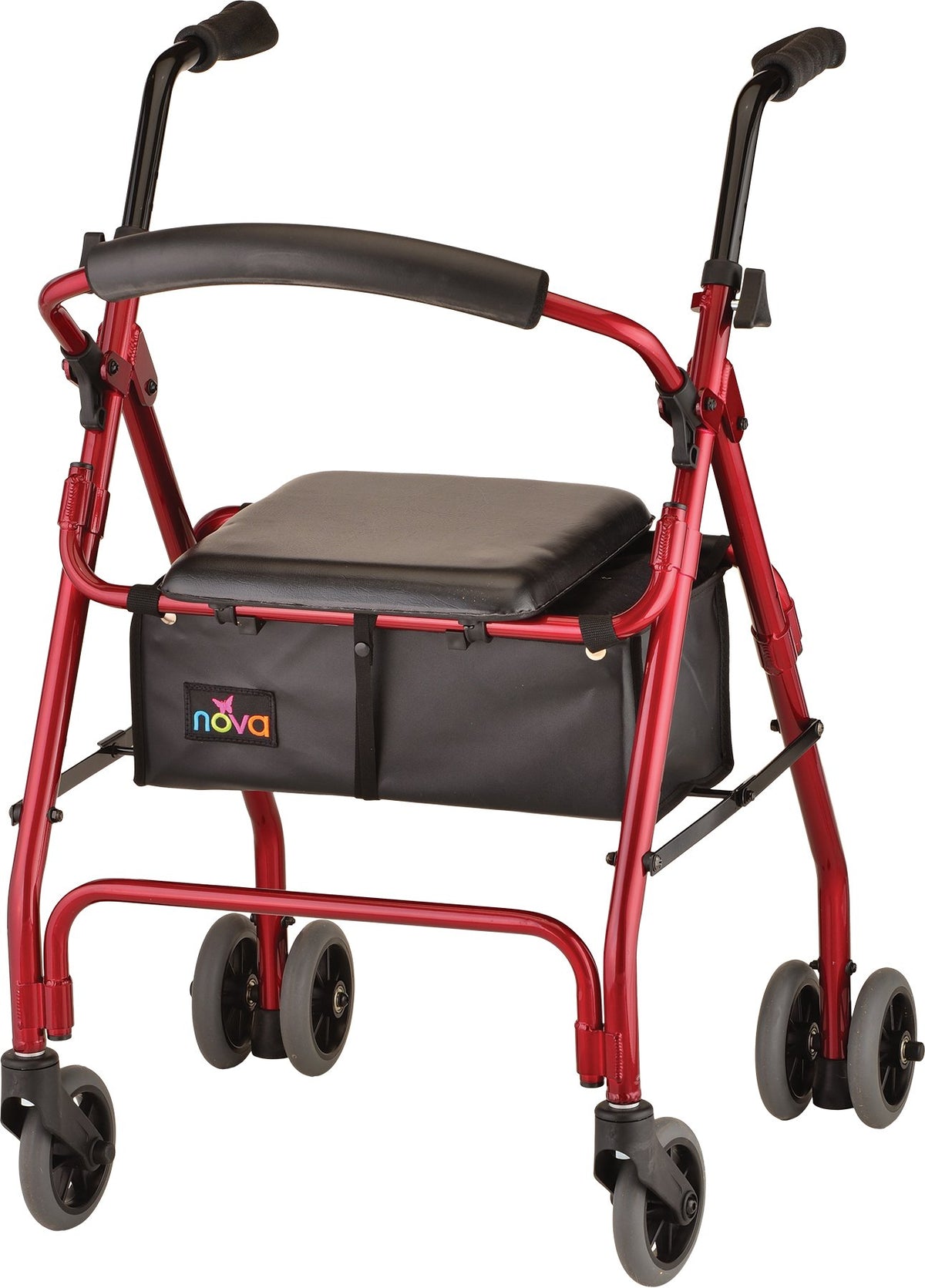 Red Rollator Walker H114