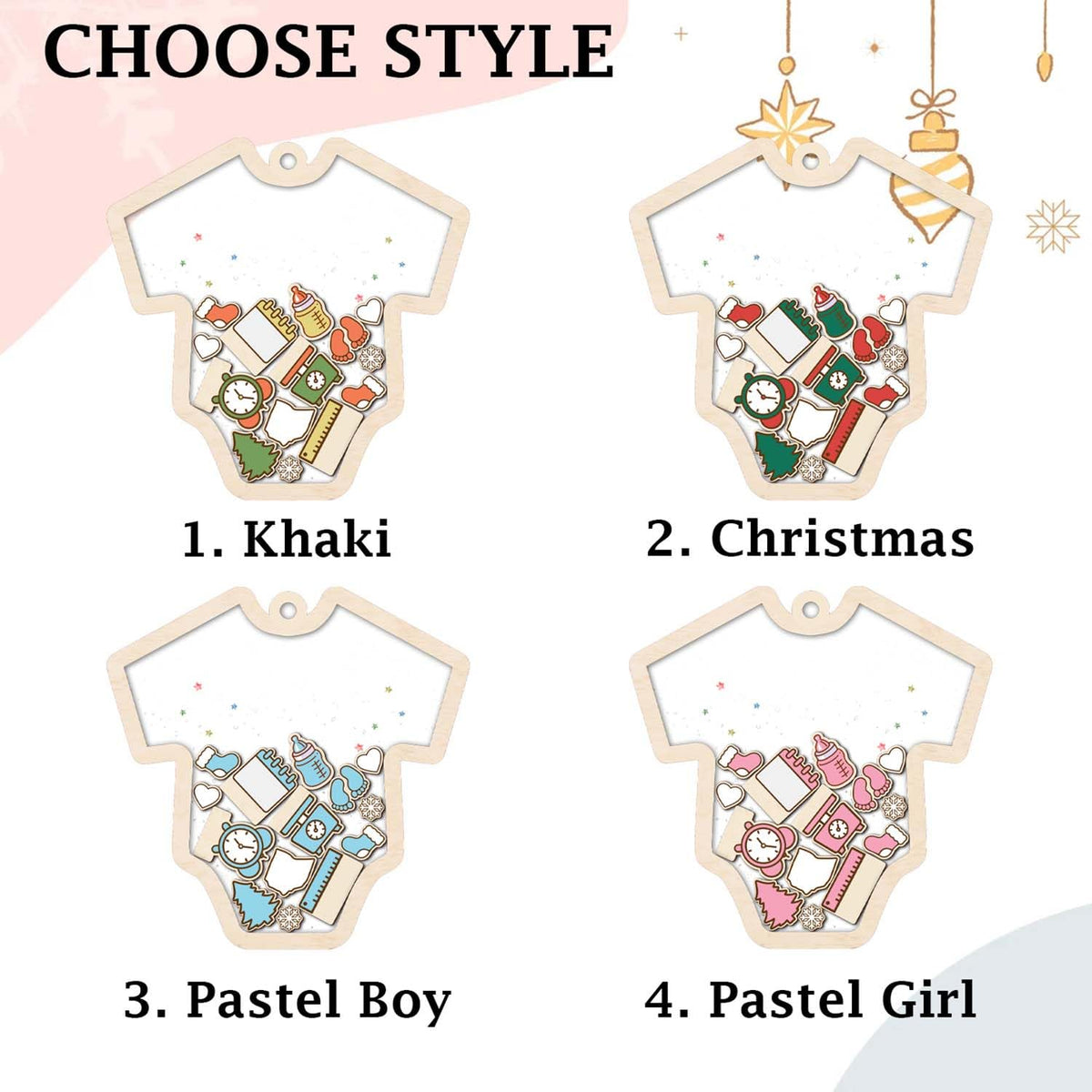 Baby's First Christmas Ornament 2026 Acrylic Wooden 5" P281293