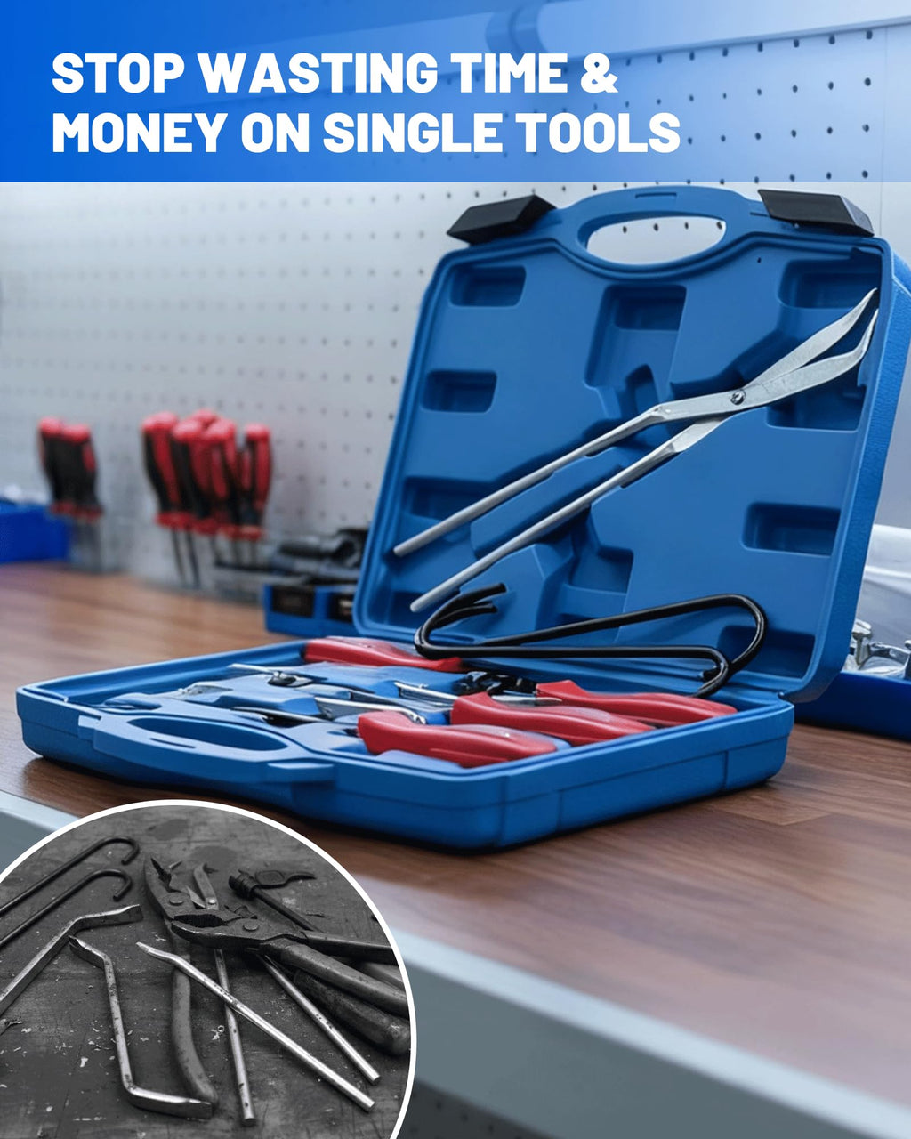 10-Piece Drum Brake Tool Kit with Case & Gloves G82670