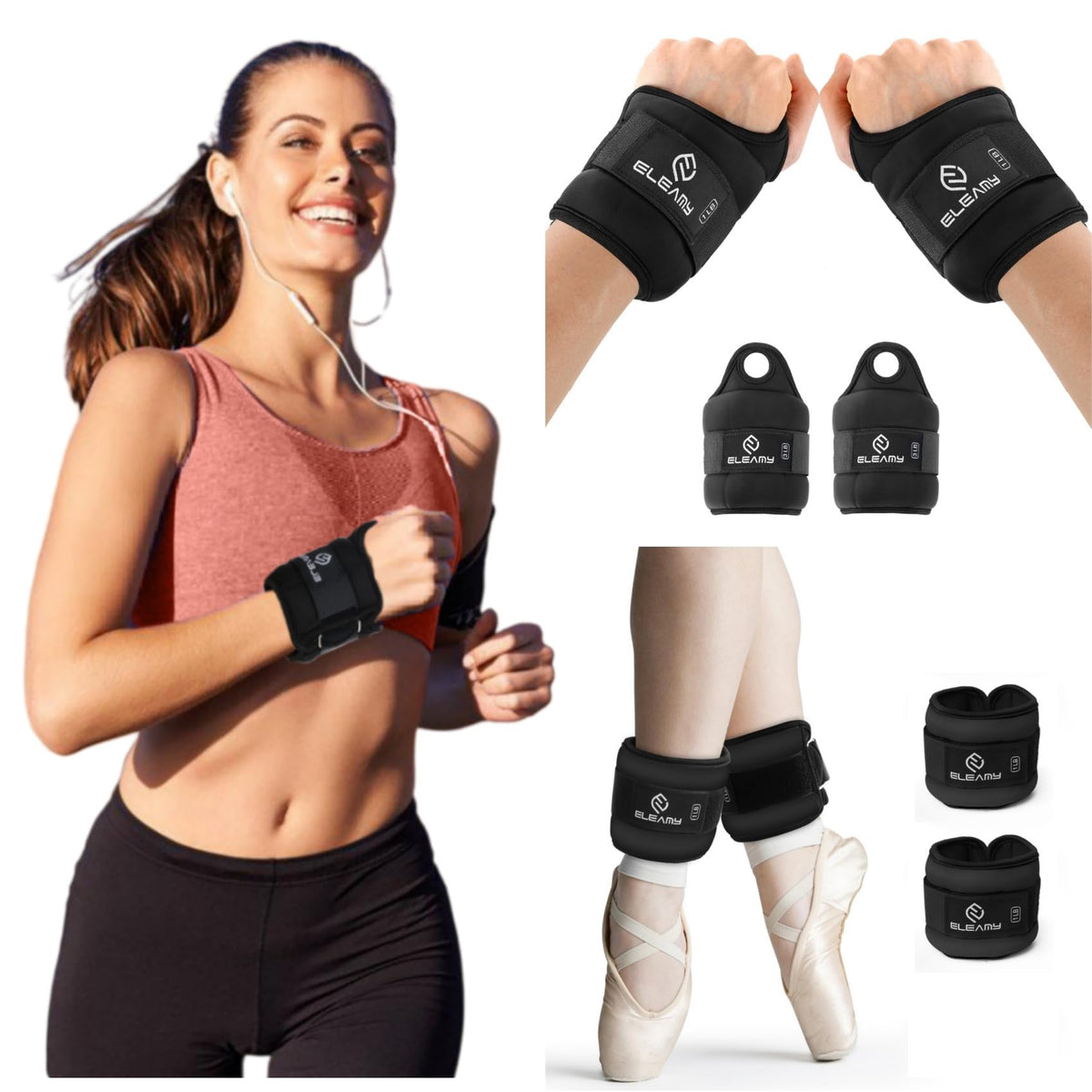 4 lbs Ankle Weights and Wrist Weights Set X58533