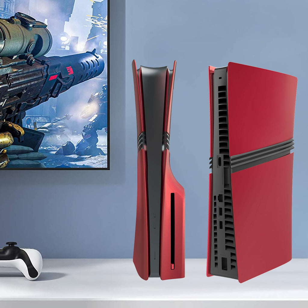 Red Matte ABS PS5 Pro Disc Edition Cover Plates F640