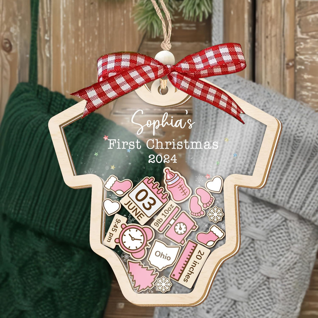Baby's First Christmas Ornament 2026 Acrylic Wooden 5" P281293