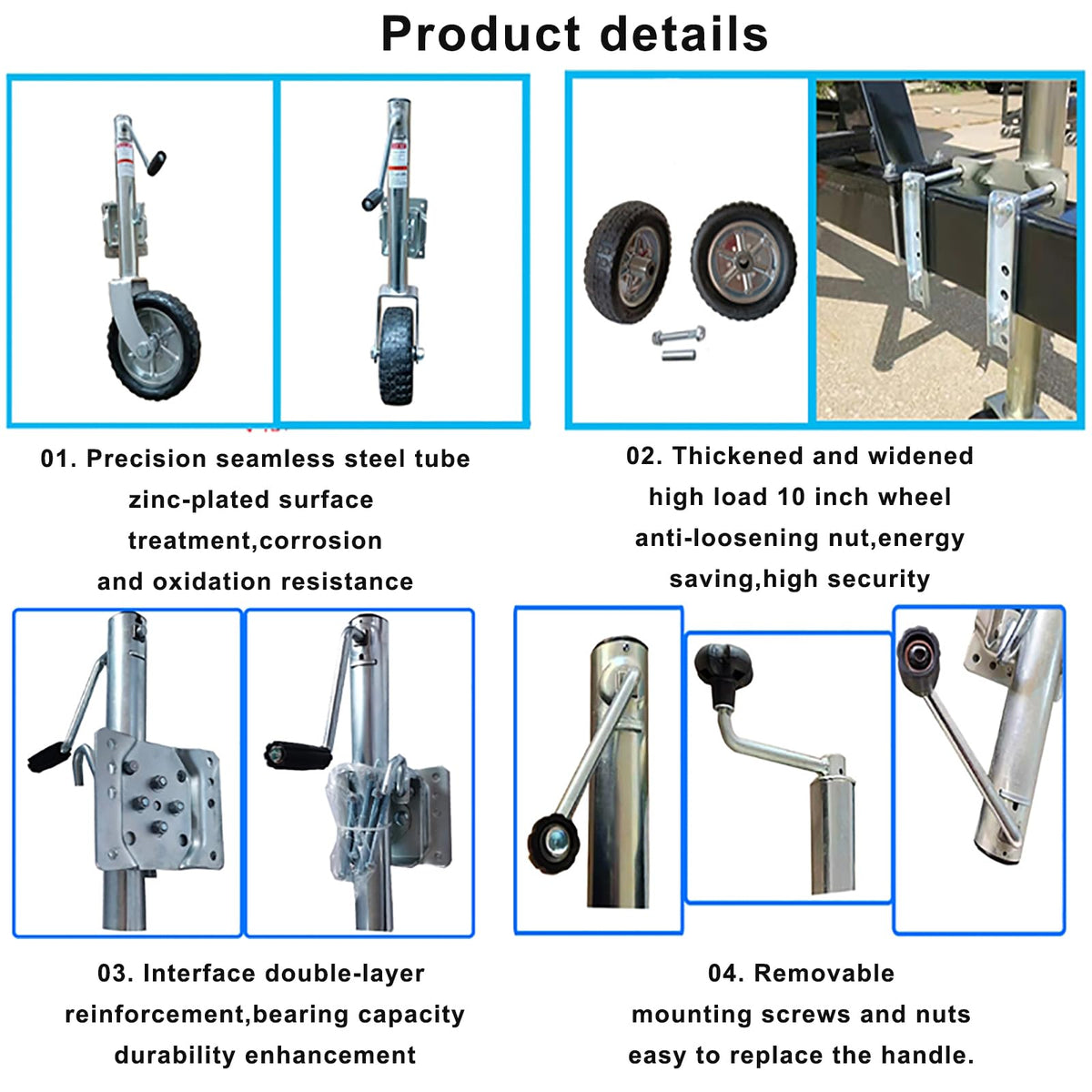 Boat Trailer Jack with Wheels L7092