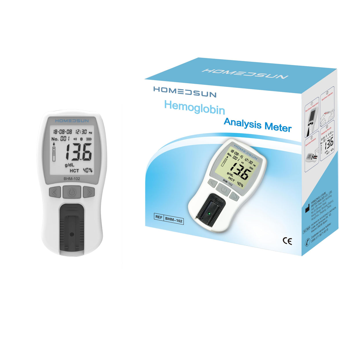 Portable Hemoglobin Analyzer Kit with 25 Strips T240299