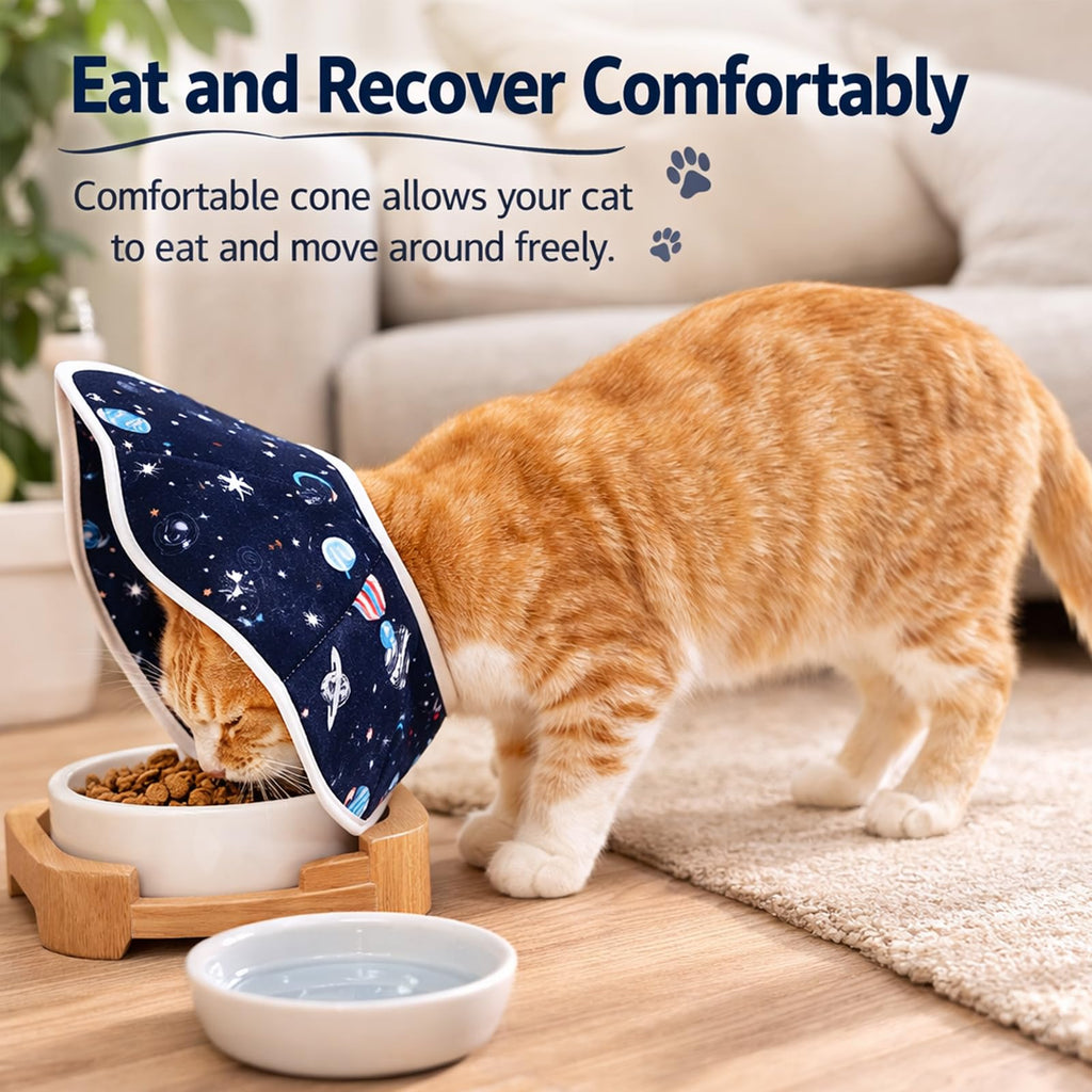 Soft Cat Recovery Cone Collar for Small Medium Cats W7098