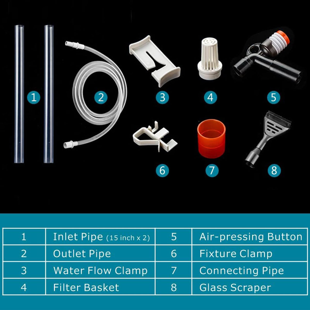5 in 1 Aquarium Gravel Cleaner Fish Tank Kit X62416