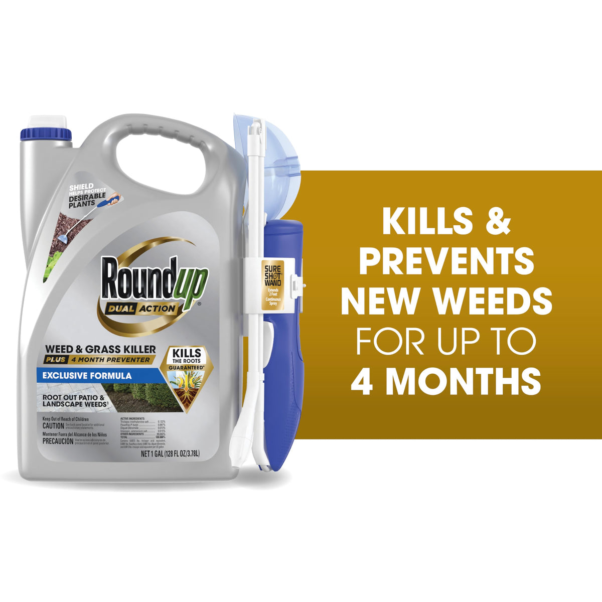 Dual Action Weed & Grass Killer with Wand, 1 gal. G518