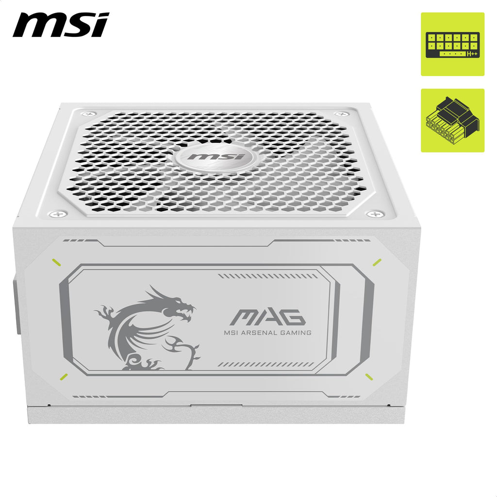 White 1000W Fully Modular 80+ Gold ATX 3.1 Power Supply I222191