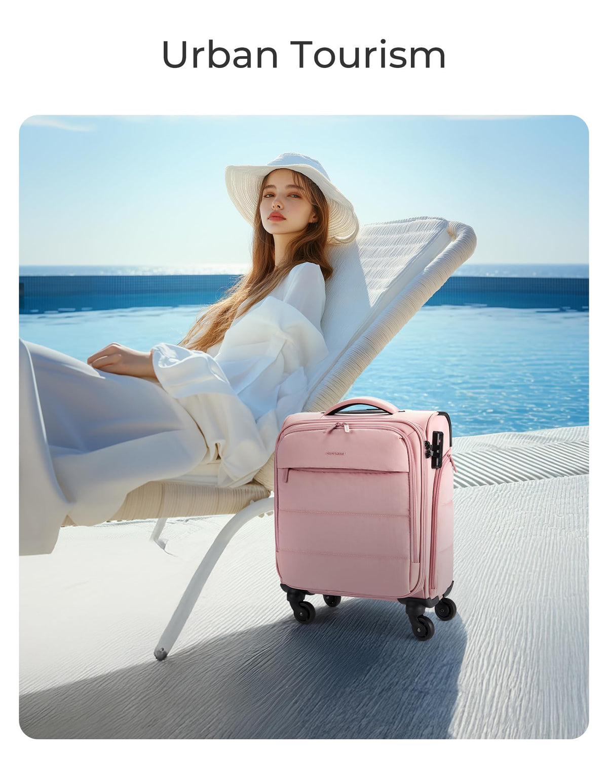 Black Softside Underseat Suitcase with Wheels Z79752