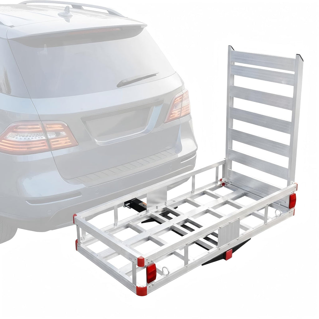 700 lbs Hitch Cargo Carrier with Folding Ramp Q745