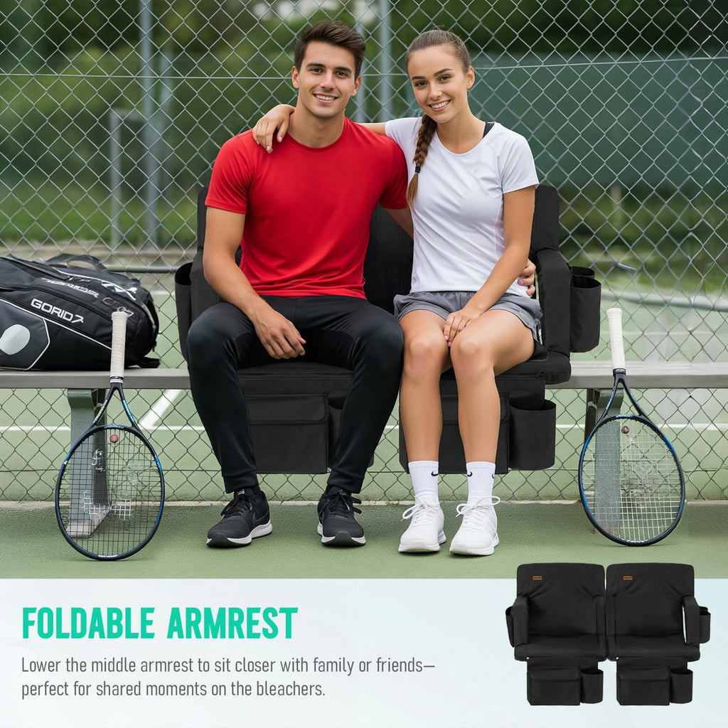 Stadium Seat with Back Support and Armrests 2-Pack G823