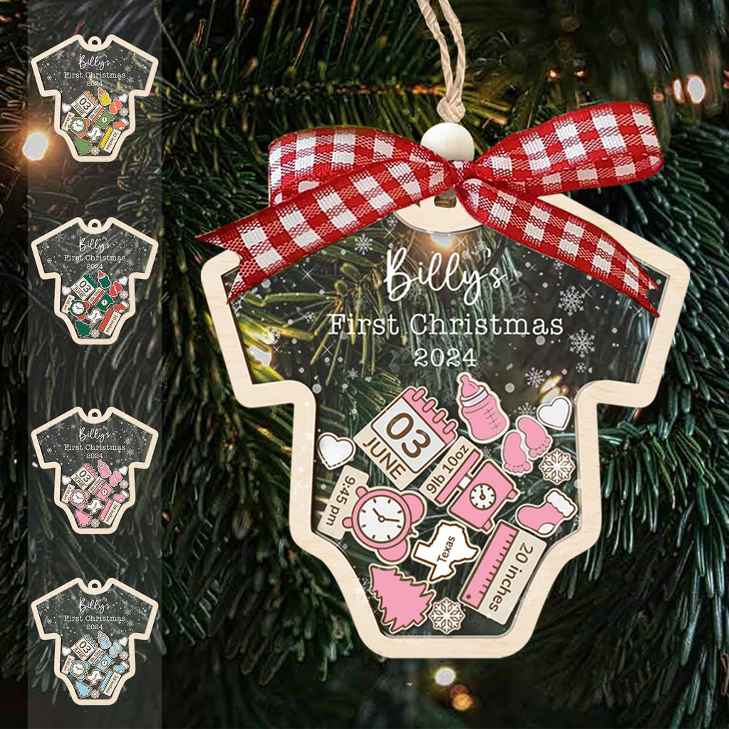 Baby's First Christmas Ornament 2026 Acrylic Wooden 5" P281293
