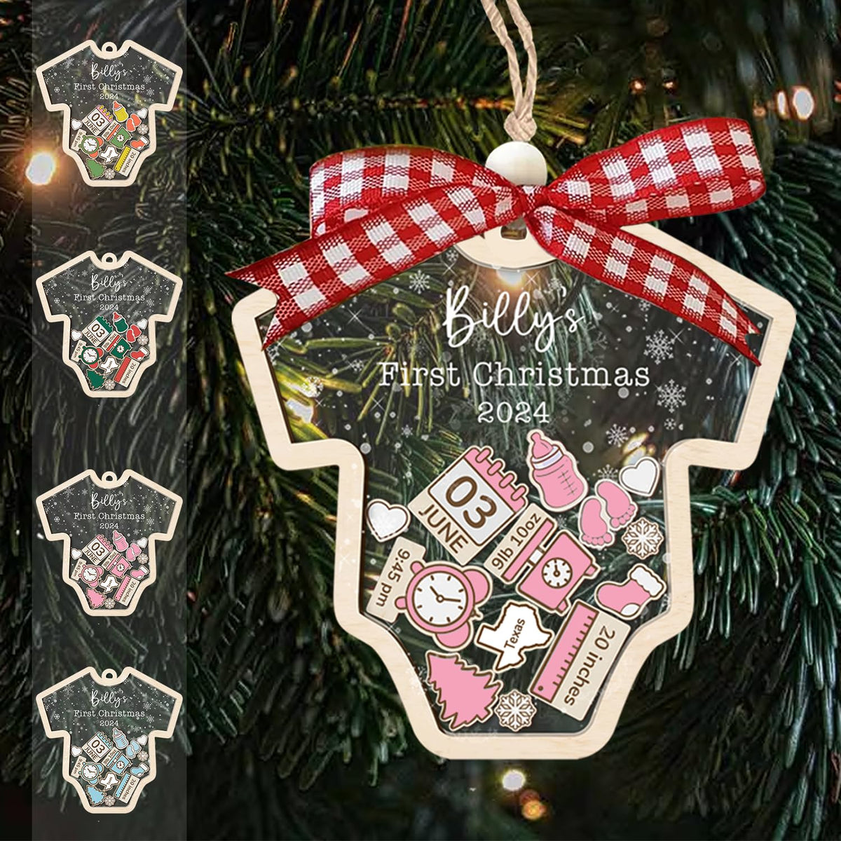 Baby's First Christmas Ornament 2026 Acrylic Wooden 5" P281293