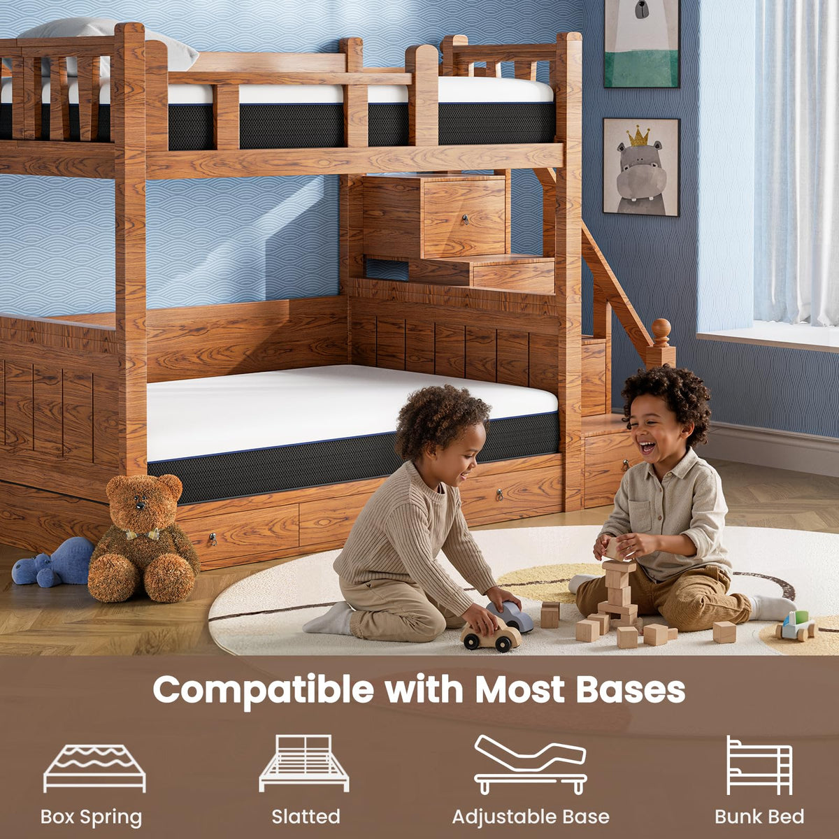 Twin Size 8 Inch Memory Foam Mattress U4836
