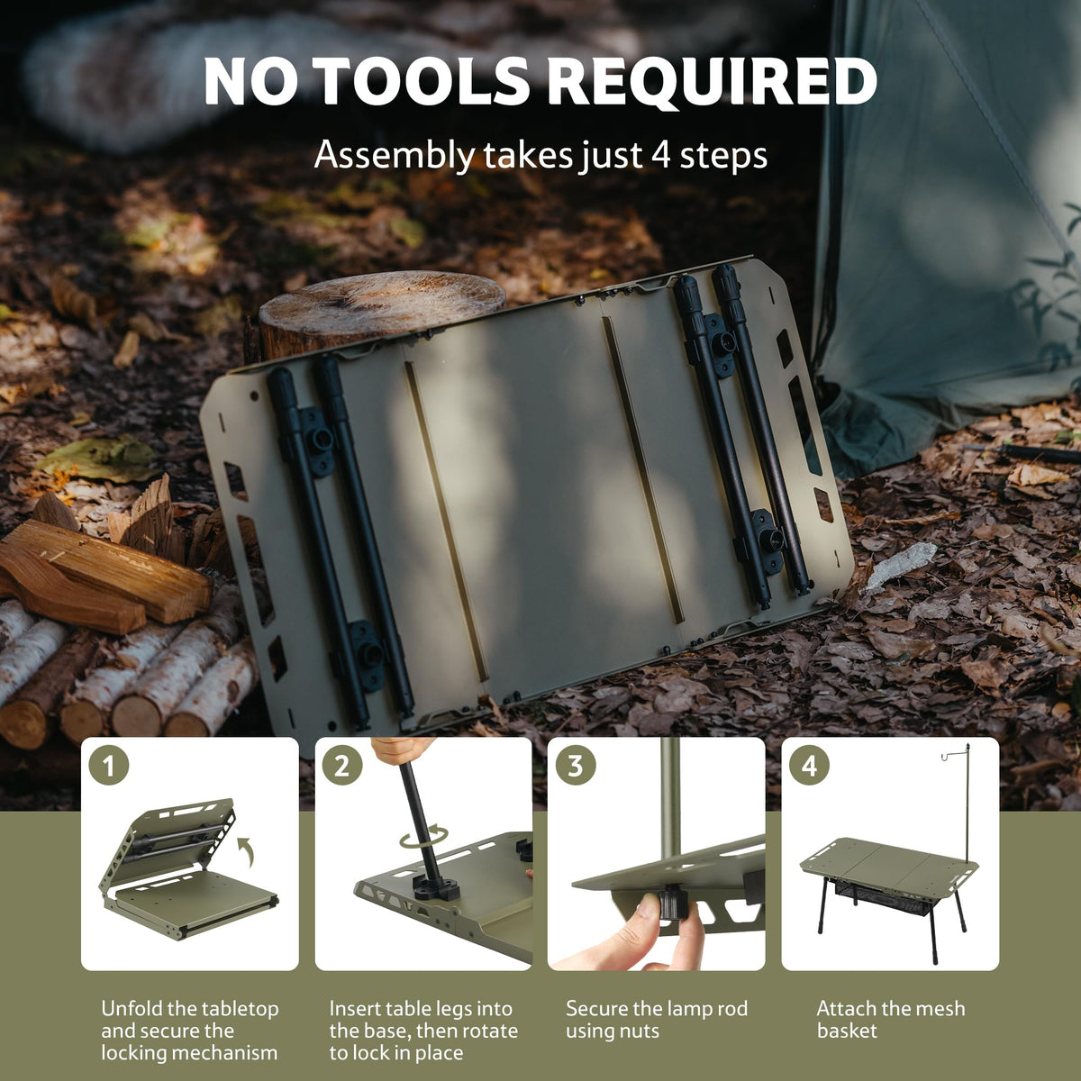 Adjustable Height Camping Table V44394