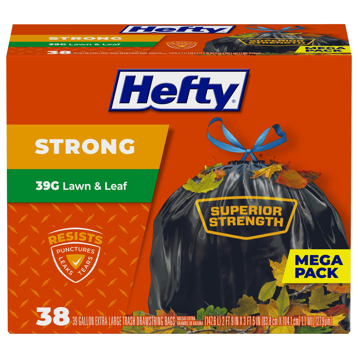 39 Gallon Black Heavy Duty Trash Bags K136