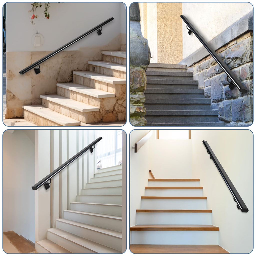 Black Metal Stair Handrail 5ft U885
