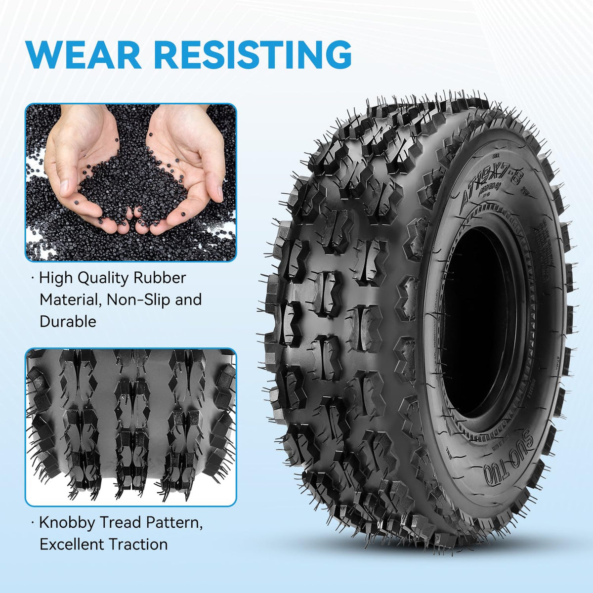 19x7-8 Mini Bike Tire Tubeless C2433