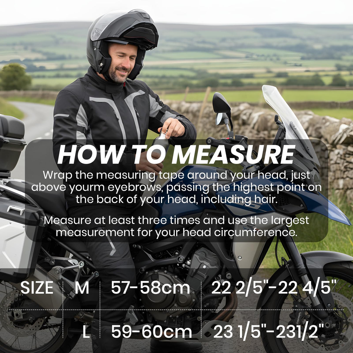 Modular Flip Up Motorcycle Helmet with Dual Visor K24347
