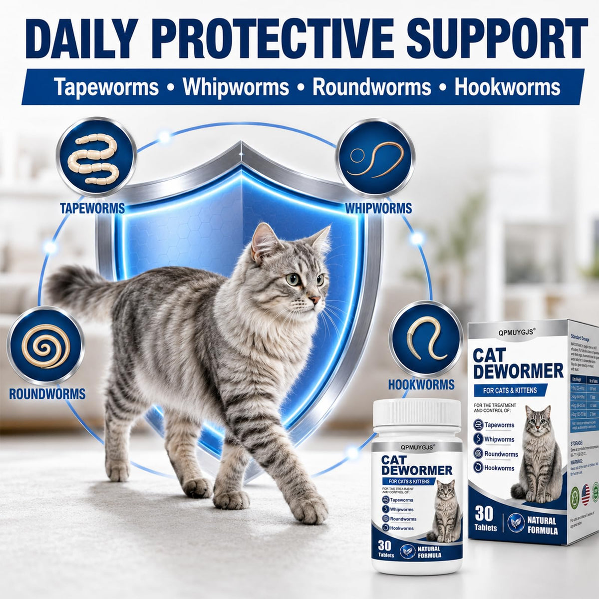 Dewormer for Cats & Kittens 30 Tablets R654