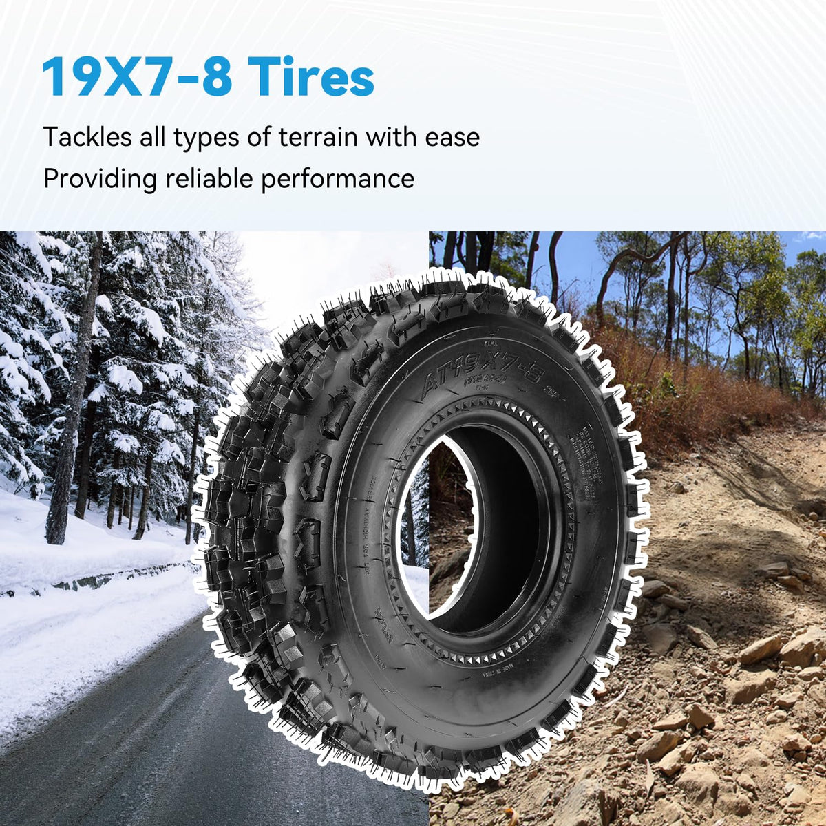 19x7-8 Mini Bike Tire Tubeless C2433