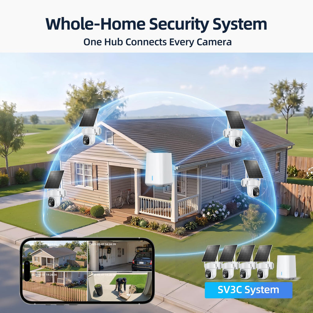 Wireless Outdoor Security Cameras 4-Cam System with Hub W14455