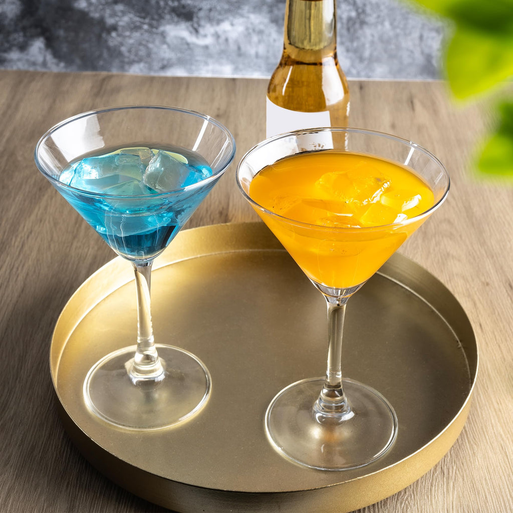 Martini Glasses Set of 7, 6 oz Reusable Cocktail Glasses with Stem H56236