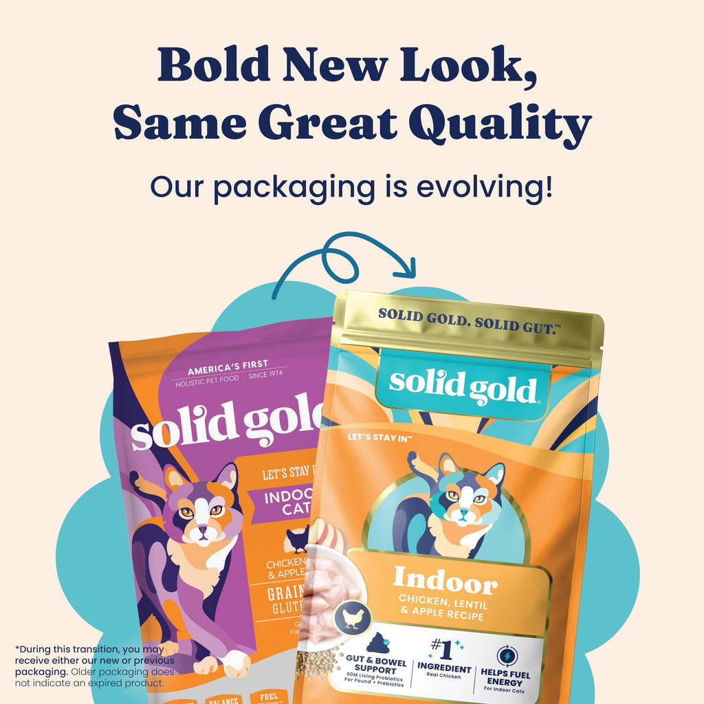 Solid Gold Indoor Chicken Dry Cat Food High Fiber, Adult & Senior Cats 12LB Y68467