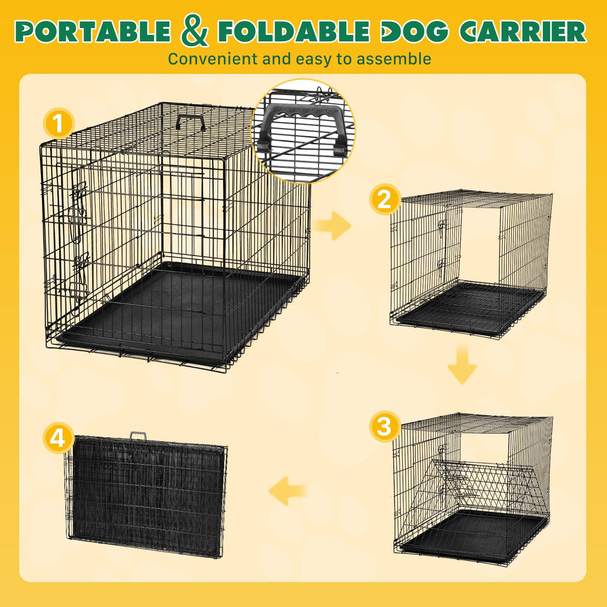 48 Inch Double Door Dog Crate E852491