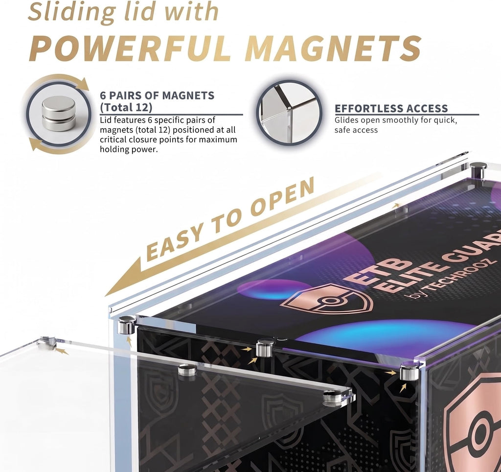Crystal Clear 8mm 5mm Acrylic Stackable Display Case with Magnetic Lid M84250