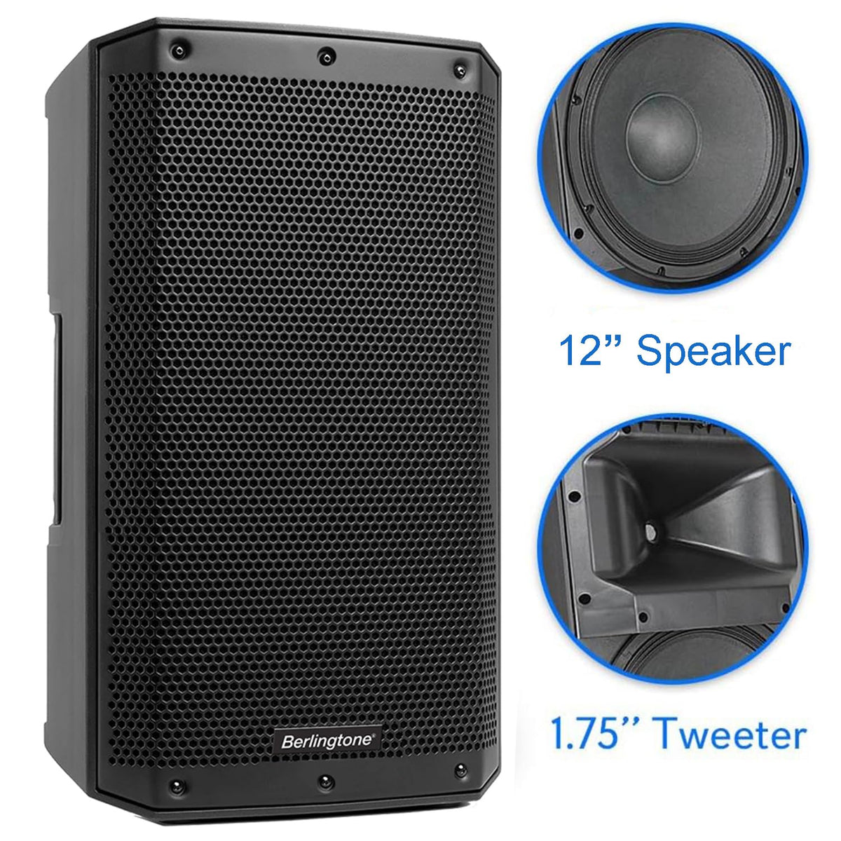 12-Inch Powered PA Speaker with Bluetooth, USB Port, XLR Inputs D894